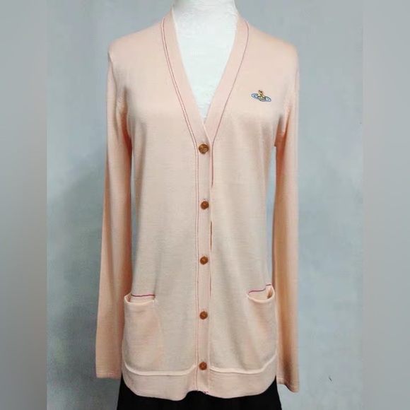 New Authentic Vivienne Westwood Soft Pink Cardigan Red Label - Picture 13 of 13